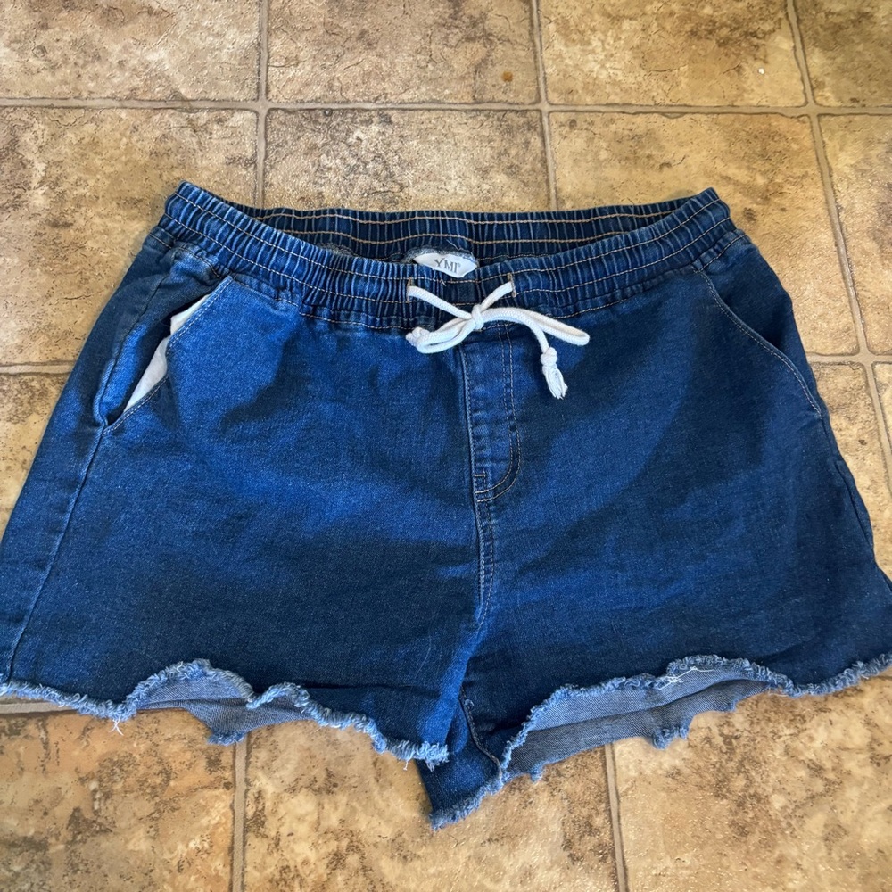 YMI cutoff Denim Blue Women's Shorts size large